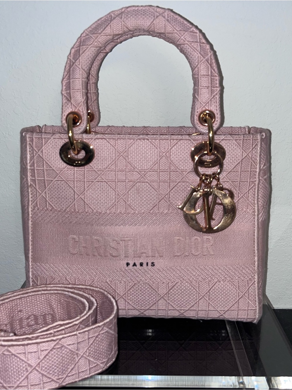 Dior Pink D-Lite Medium Tote